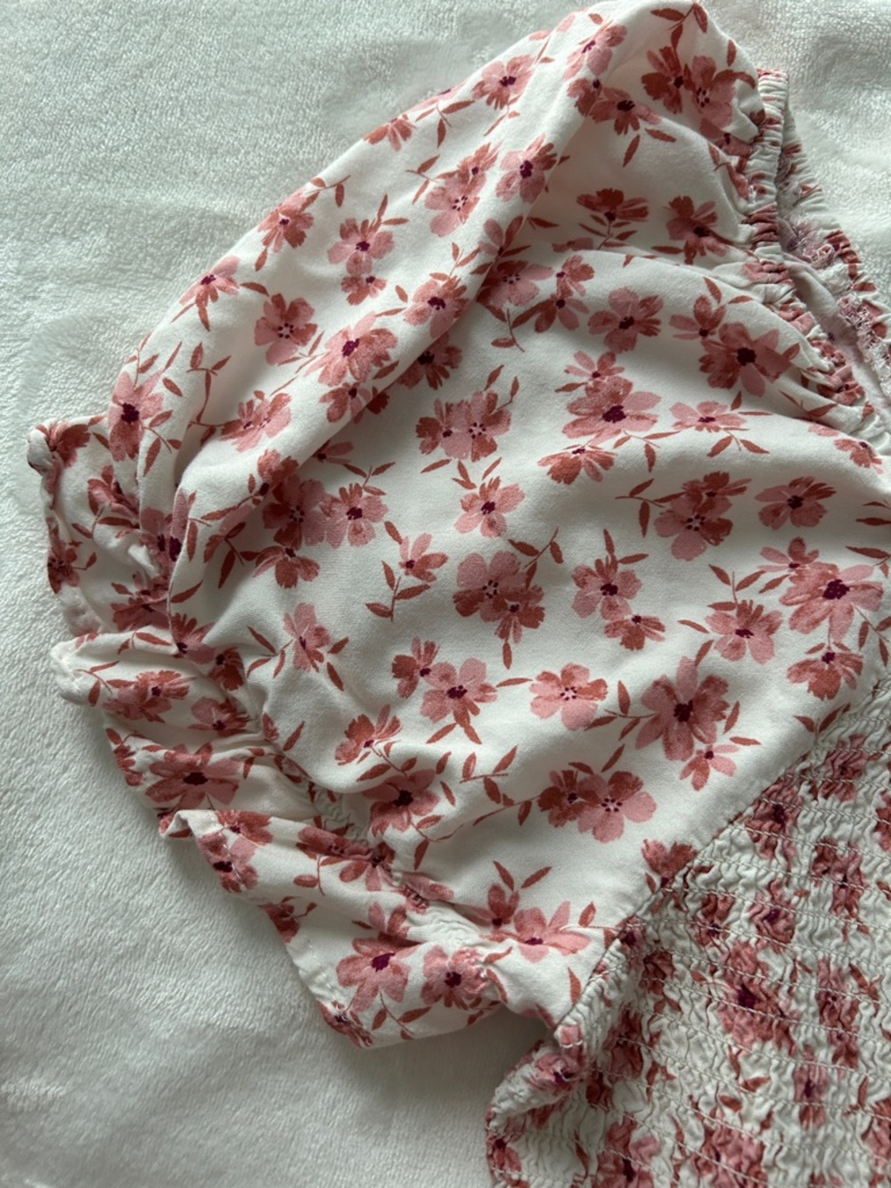 As U Wish Pink Floral Smocked Casual Dress - Picture 3 of 10